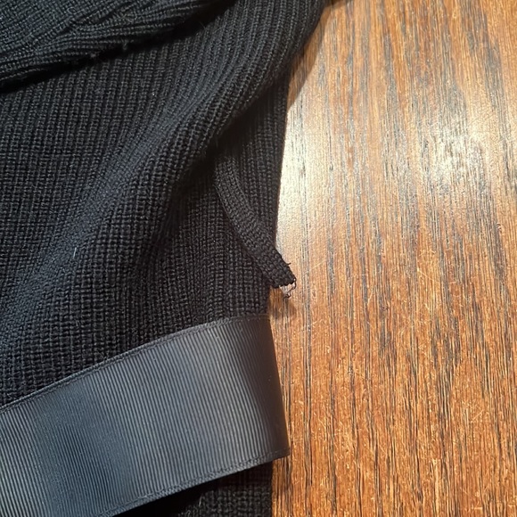 Rudsak Black Wool Knit Sweater Dress With Ribbon Cinch Belt Size L - Picture 8 of 11